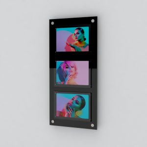 Wall Mounted Photo Frame Triple 6″ x 4″