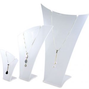 Necklace Display – Set of 3: Clear