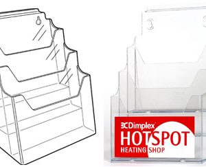 Multi-Tier A4 Leaflet Holders 3 in 1