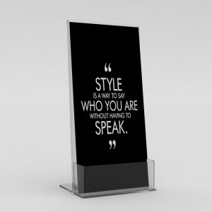 1/3 A4 Poster Holder with Business Card Holder