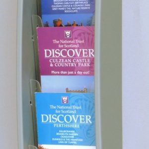 Maxi -Tier Leaflet Dispenser: 1/3 A4 4 Pockets – 135mm (W) x 510mm (H)