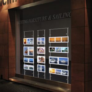 LED Window Display Kit. 730mm Frame + 3 LED Light Pockets