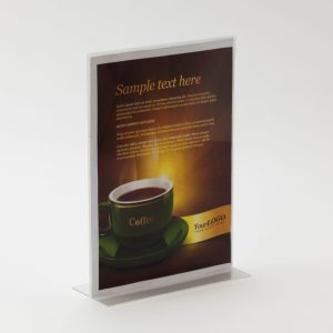 Double Sided Freestanding Poster Holder: 1/3 A4 Port