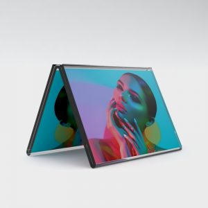 Tent Shaped Card Holder Double Sided: A7 Land