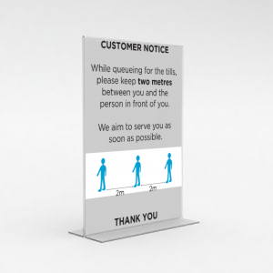 Freestanding Styrene Poster Holder Double Sided: A4 Portrait
