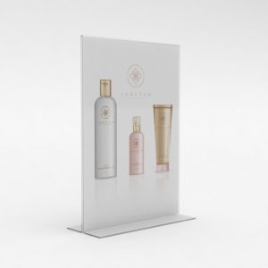 Styrene Poster Holder A5 Portrait. Double Sided. Freestanding