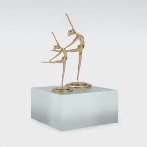 Solid Frosted Acrylic Display Block: 50(w) x 25(h) x 50mm(d)
