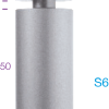 Stand Offs S6 50mm x 25mm Brass