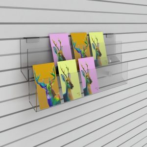 Slatwall 2 Tier Card Rack Display: 800mm (W) x 240mm (H) x 30mm (D)