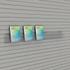Slatwall DVD Rack Face On: 600mm (W) x 100mm (H) x 46mm (D)