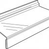 General Purpose Slat Fix Shelf with Facility for Price Ticket: 400mm (W) x 170mm (D)