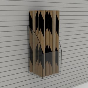 Slatwall Long Box: 250mm (W) x 500mm (H) x 250mm (D)