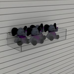 Slatwall Sundries Container: 500mm (W) x 100mm (H) x 200mm (D)