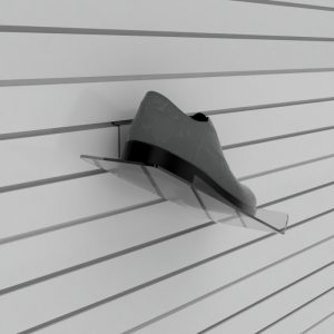 Sloping Side Facing Shoe Display – Slat Fix: Right Hand 100mm (W) x 275mm (D)