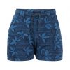 Weird Fish Harmonia Bamboo Printed Shorts Navy Size 14